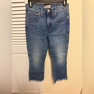 Madewell Petite High Waisted Demi Boot Cropped Jean